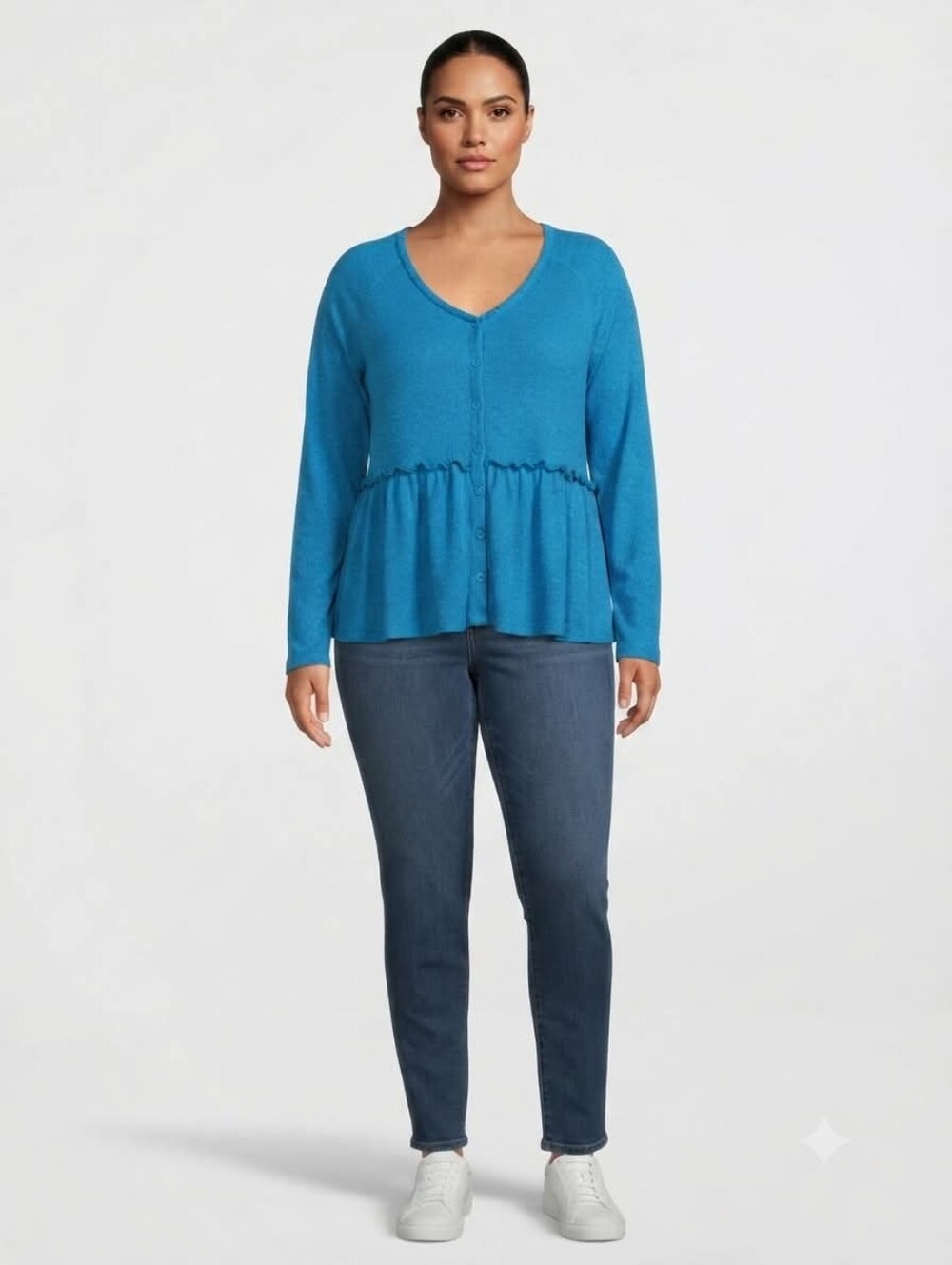 Daily Thread Sweater Knitted V-Neck Long Sleeves Top Size Small